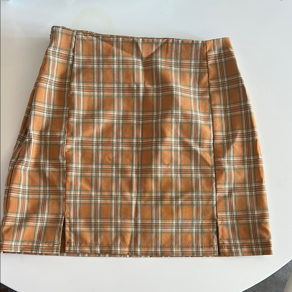 Plaid Tan Skirt